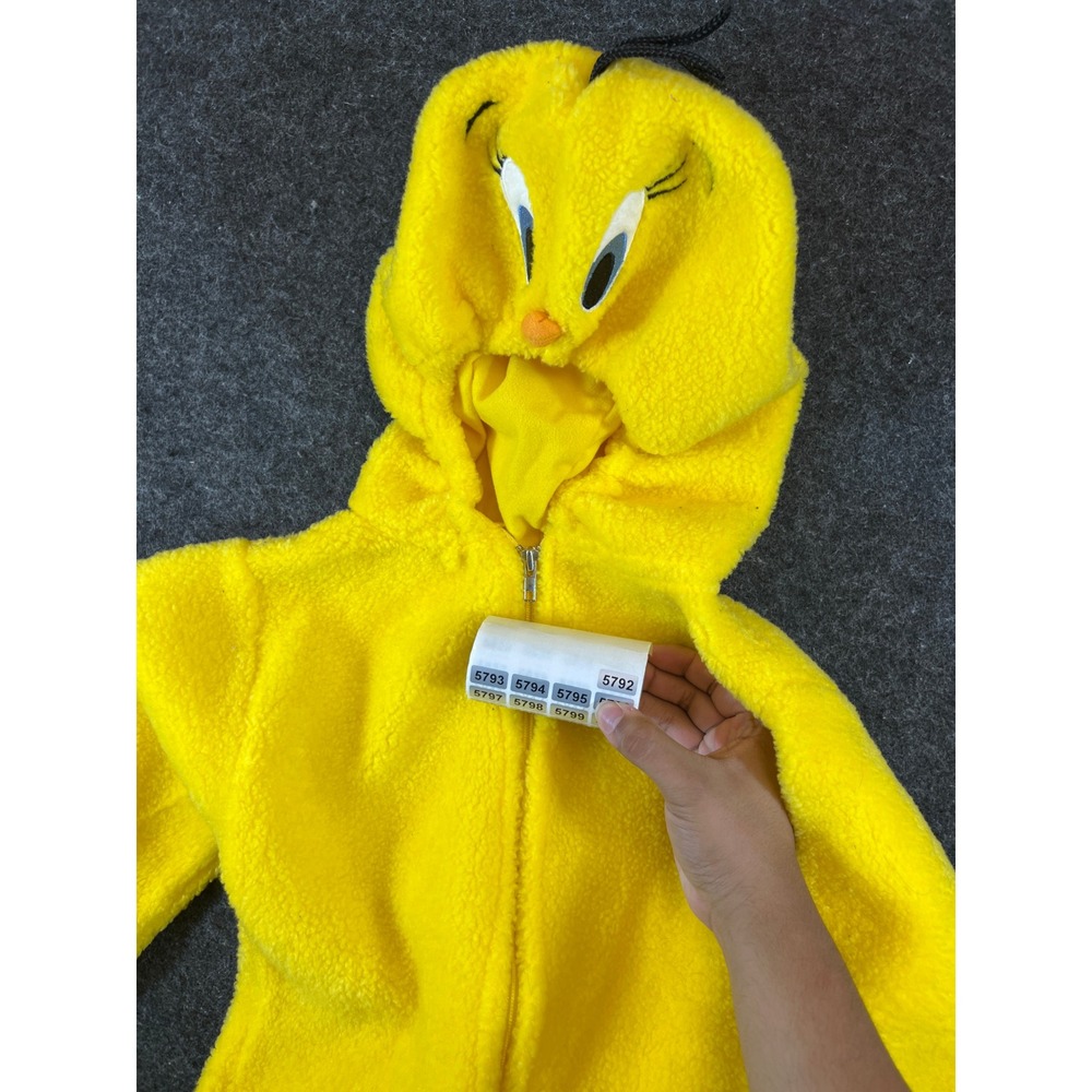 Vintage 1998 Warner Bros Tweety Bird Plush Costume Kids Medium Looney Tunes - Picture 13 of 13